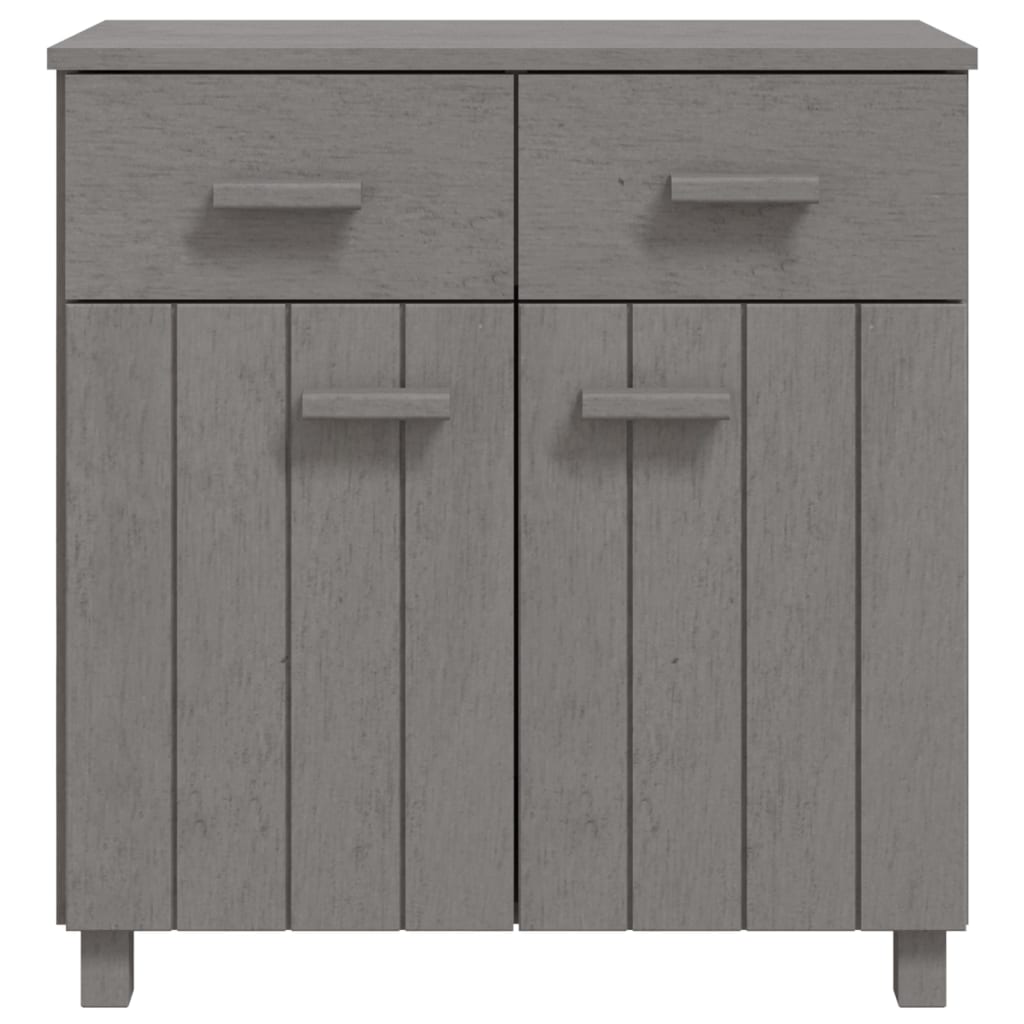 vidaXL Buffet HAMAR Gris clair 79x40x80 cm Bois massif de pin