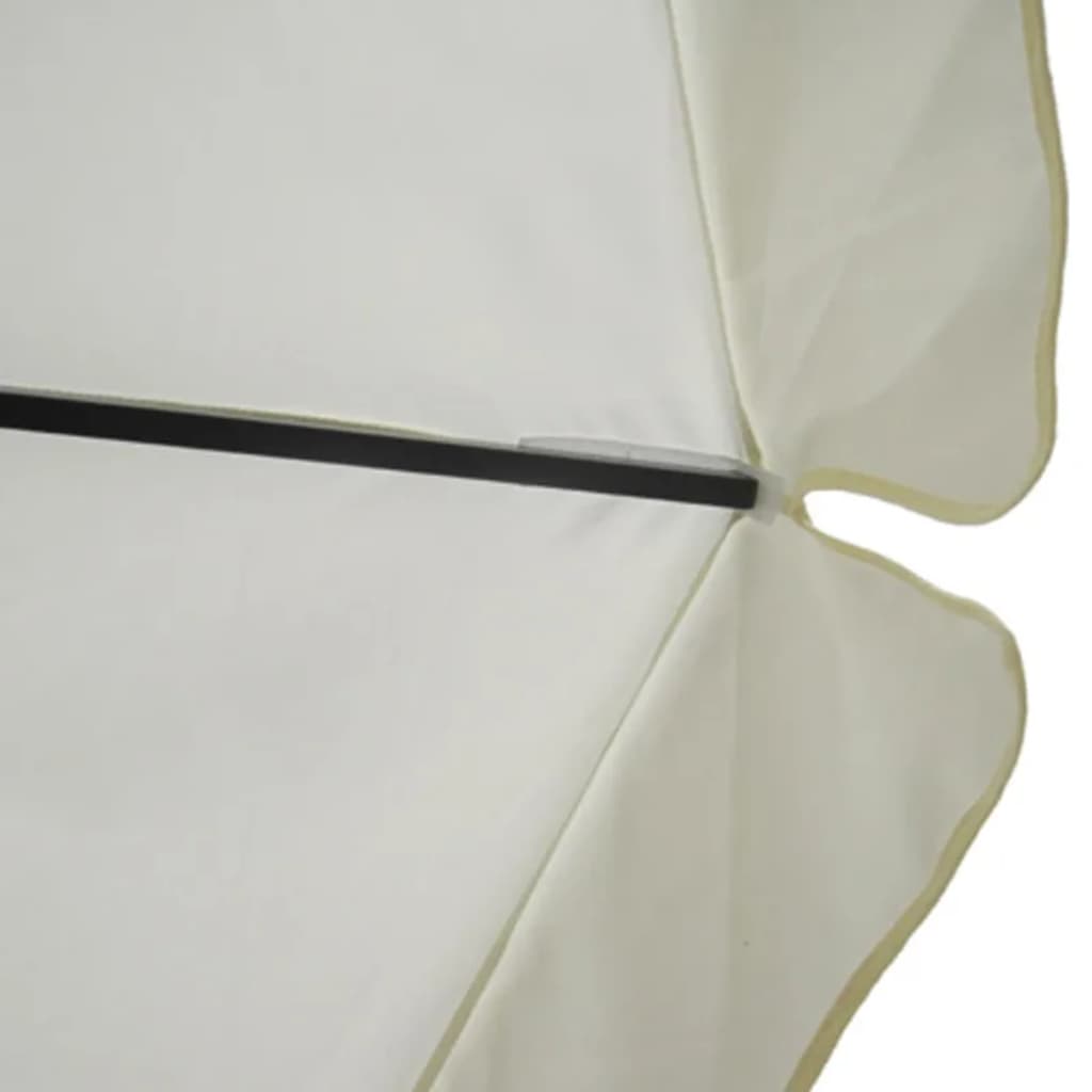 Parasol blanc en aluminium avec base mobile