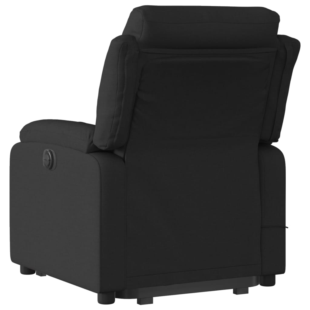 vidaXL Fauteuil inclinable de massage noir tissu