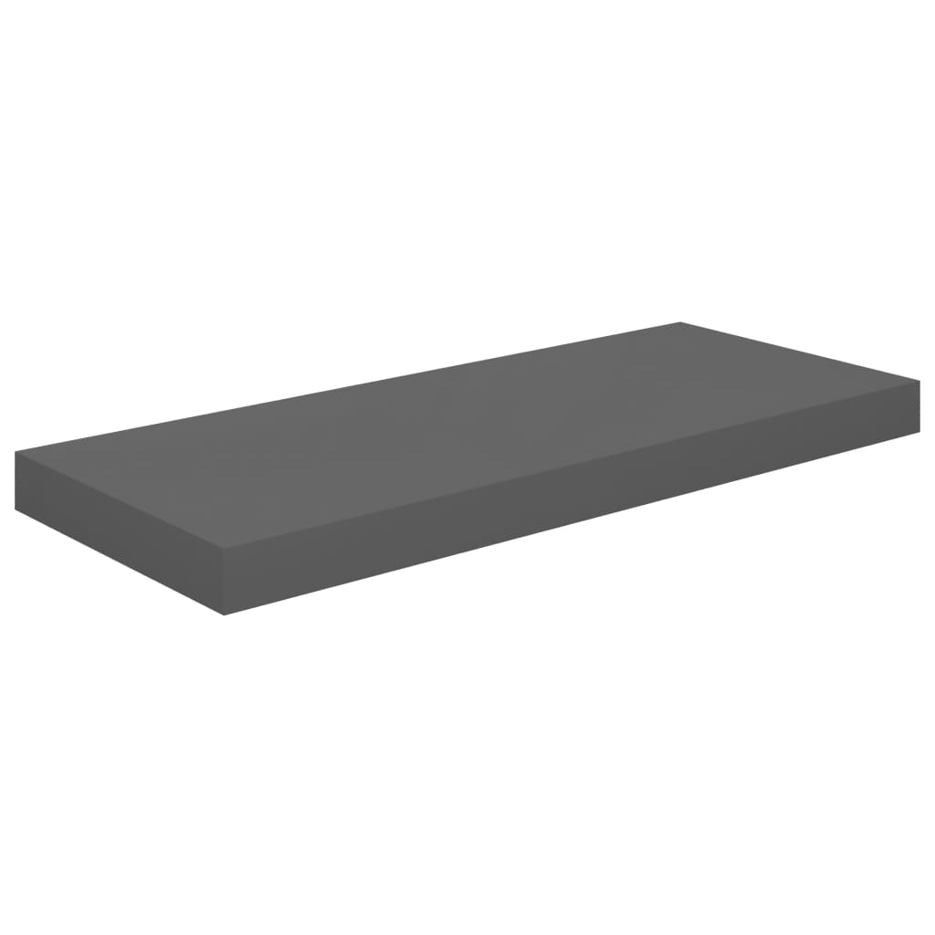 vidaXL Étagère murale flottante Gris brillant 60x23,5x3,8 cm MDF