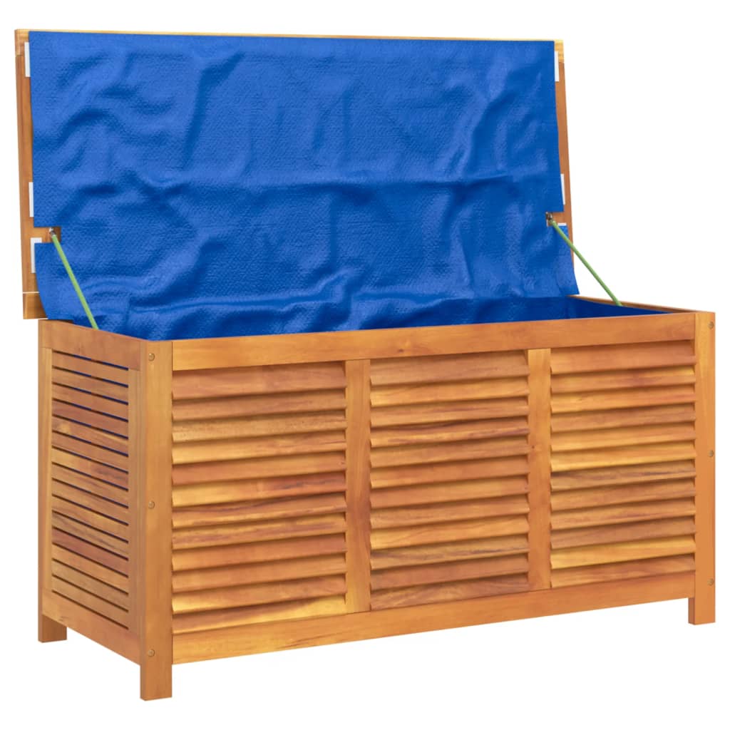 vidaXL Boîte de rangement de jardin persiennes 113x50x56cm bois acacia