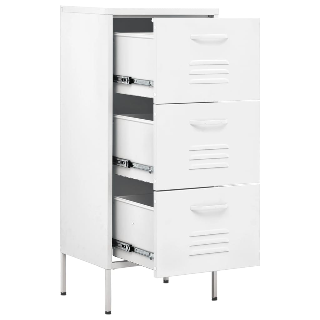 vidaXL Armoire de rangement Blanc 42,5x35x101,5 cm Acier