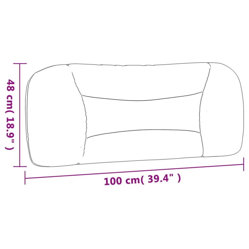 vidaXL Coussin de tête de lit noir 100 cm similicuir