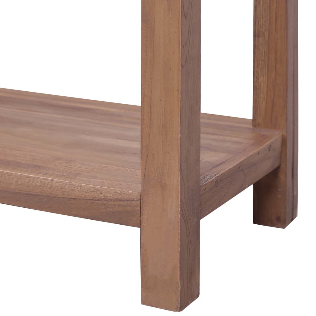 vidaXL Table console 145x30x80 cm Bois de teck solide