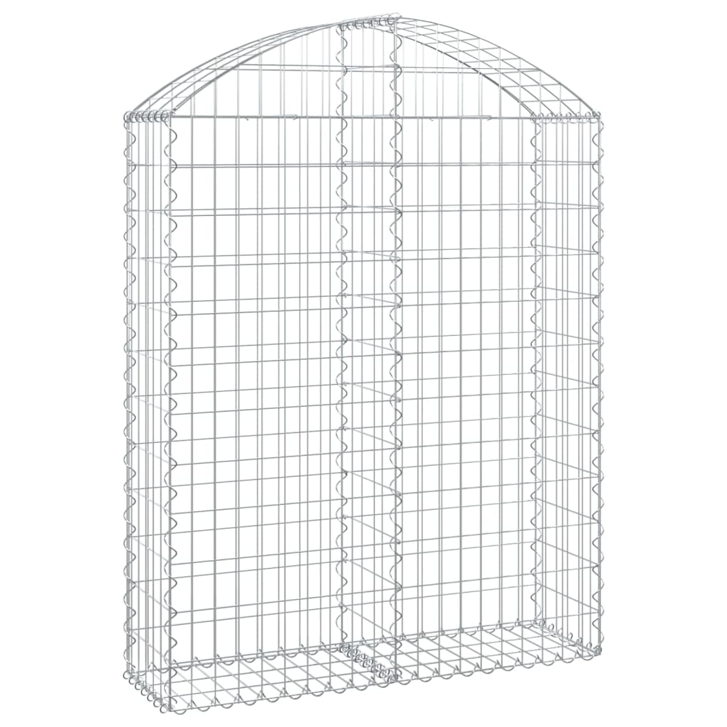 vidaXL Panier de gabions arqué 100x30x120/140 cm Fer galvanisé