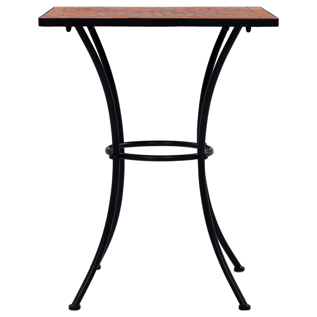 vidaXL Table de bistro mosaïque Terre cuite 60 cm Céramique