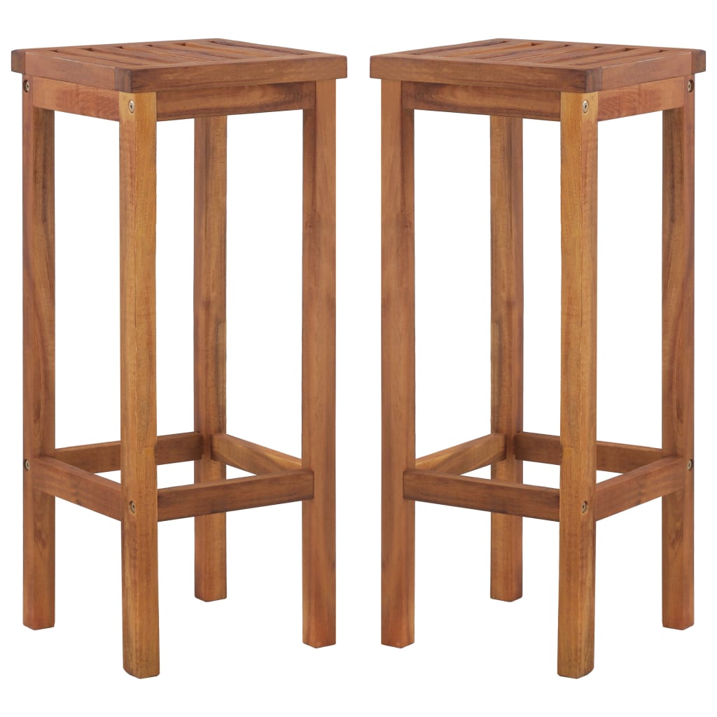 vidaXL Tabourets de bar lot de 2 bois d'acacia massif