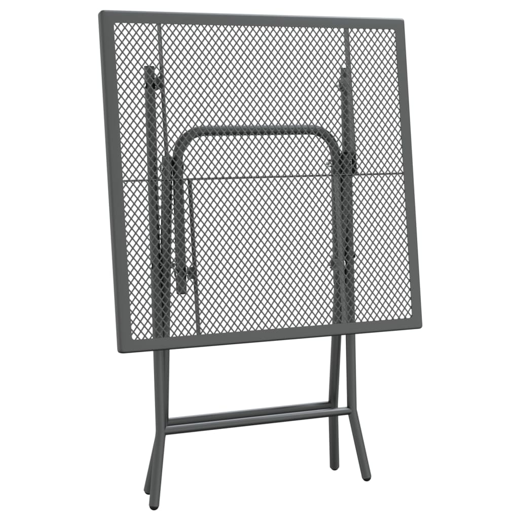 vidaXL Mobilier à dîner de jardin 5 pcs Maille Métal Anthracite