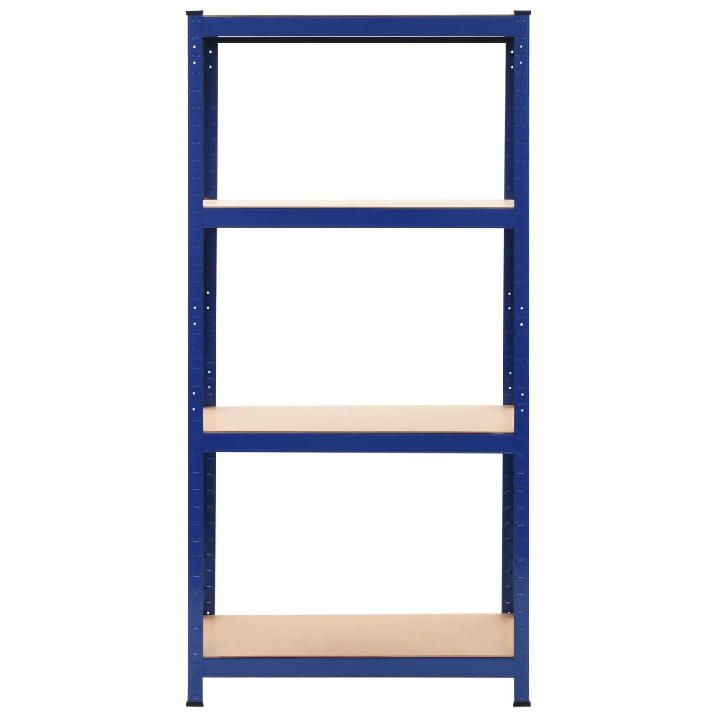 vidaXL Étagères de rangement 2 pcs Bleu 80x40x160 cm Acier et MDF