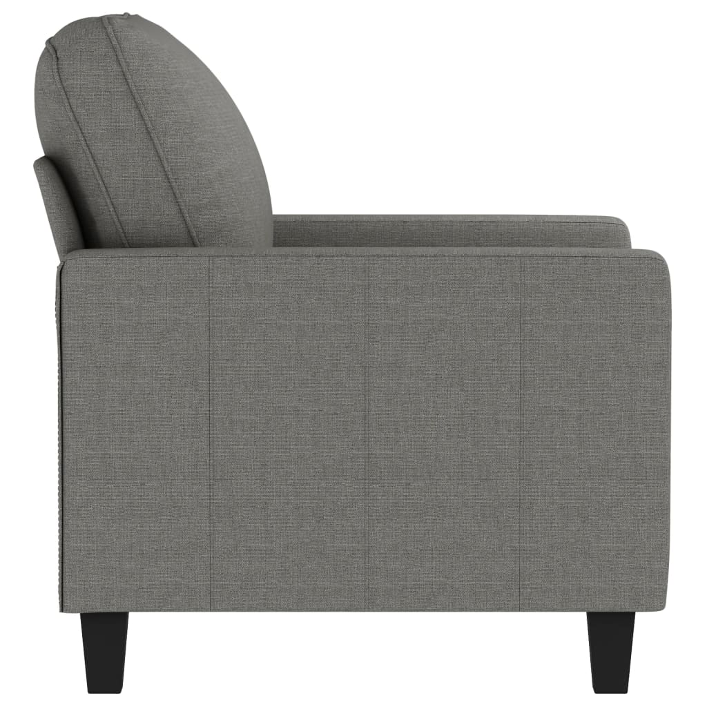 vidaXL Fauteuil Gris foncé 60 cm Tissu