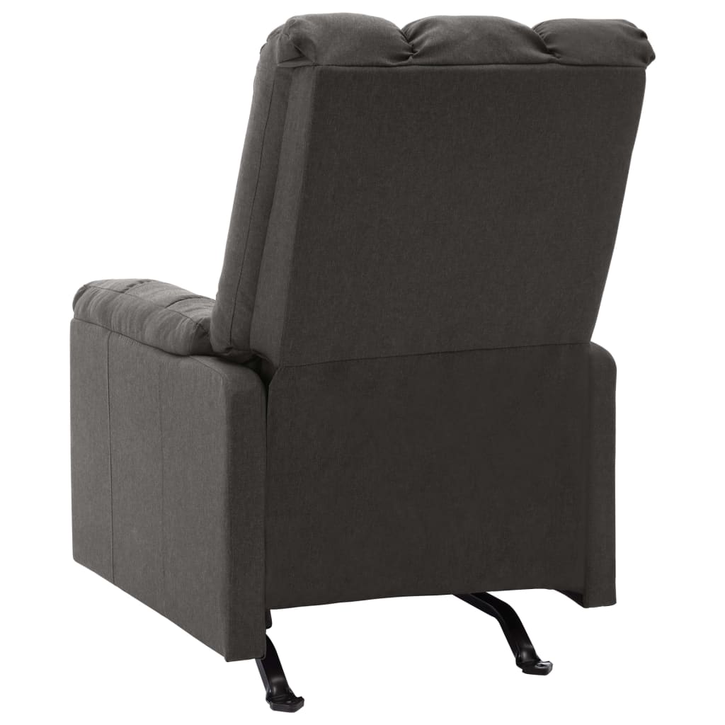 vidaXL Fauteuil de massage inclinable Gris foncé Tissu