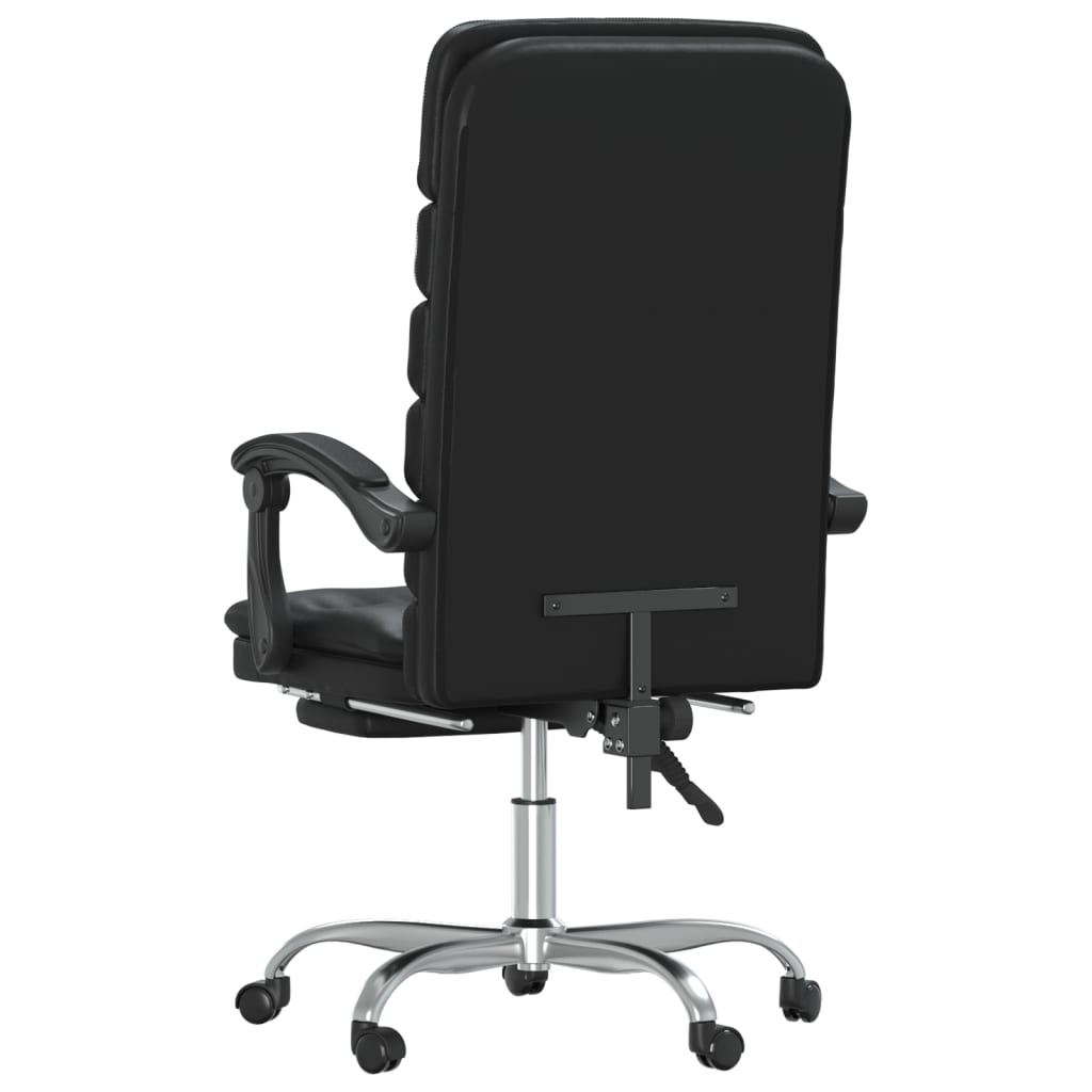 vidaXL Fauteuil de massage inclinable de bureau noir similicuir