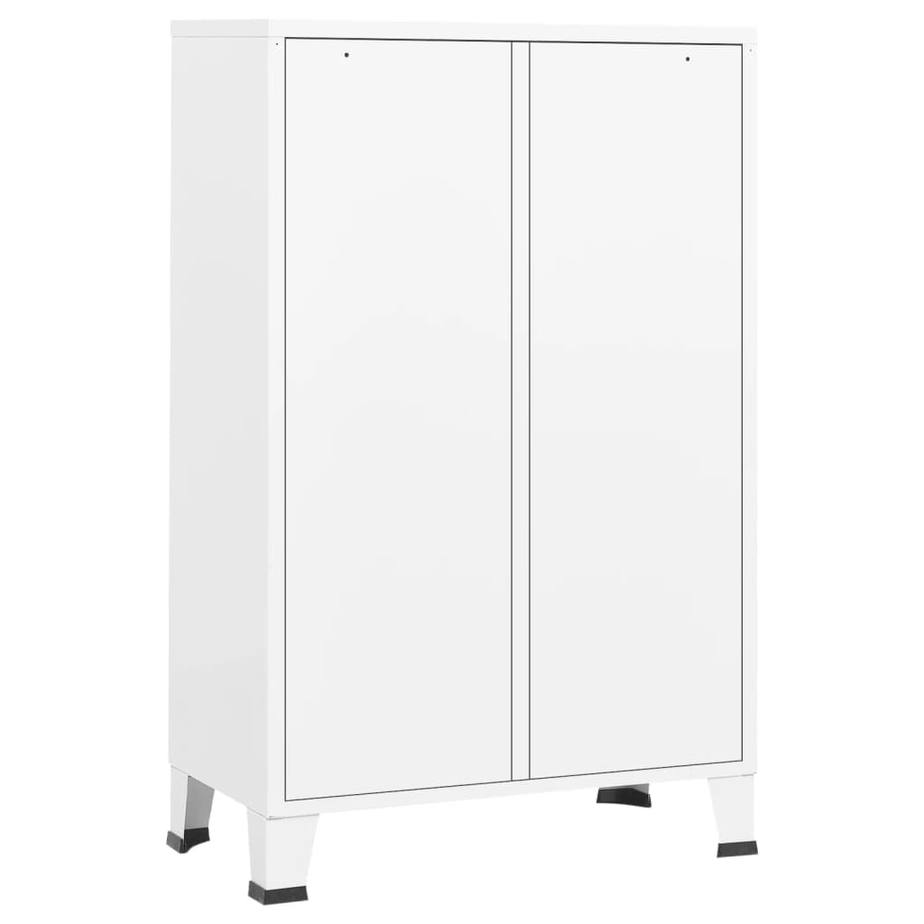 vidaXL Garde-robe industrielle Blanc 67x35x107 cm Acier