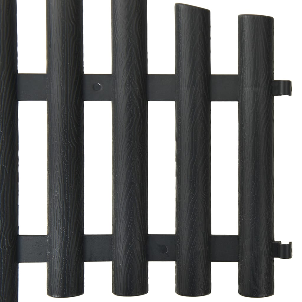 vidaXL Bordures de pelouse 17 pcs anthracite 1000 cm polypropylène