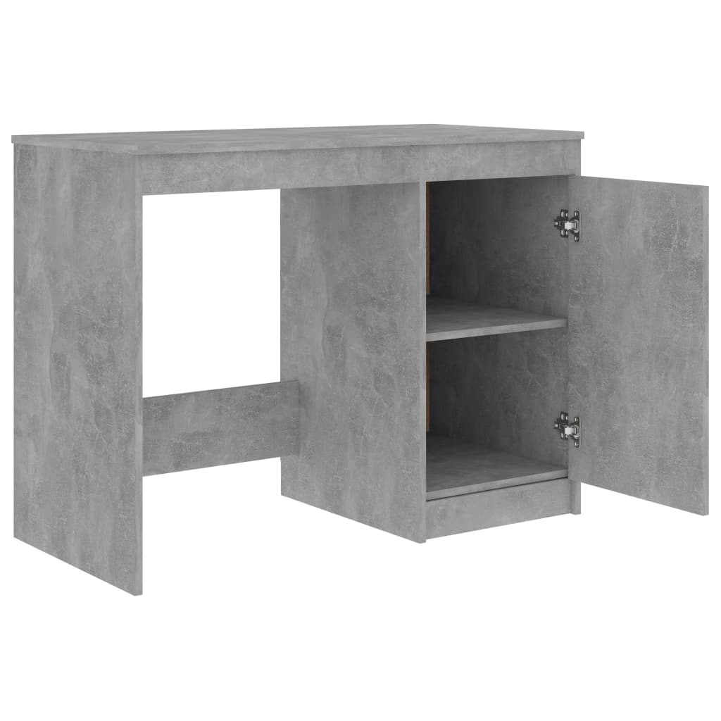 vidaXL Bureau Gris béton 100x50x76 cm Bois d'ingénierie