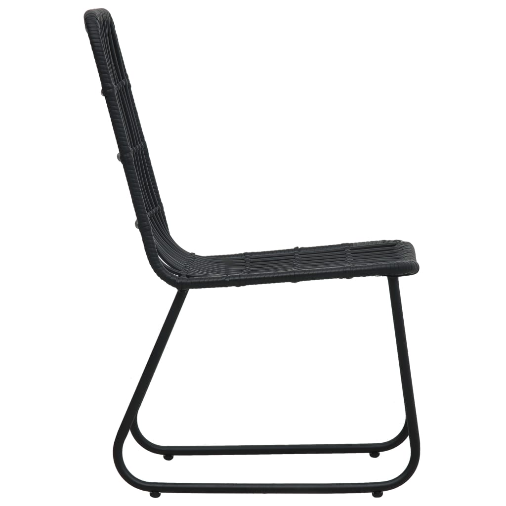 vidaXL Chaises de jardin lot de 2 Résine tressée Noir