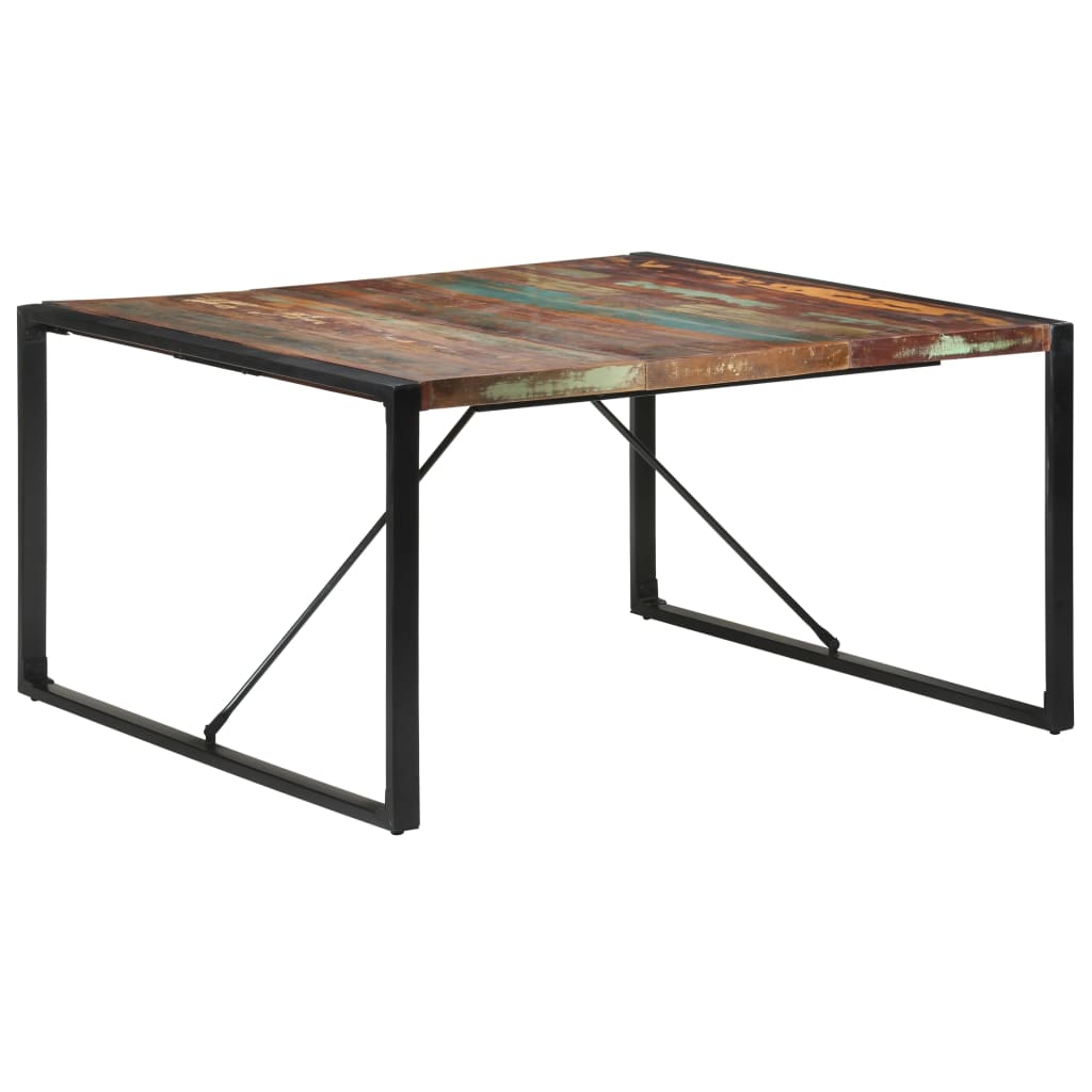 vidaXL Table à manger 140x140x75 cm Bois de récupération massif