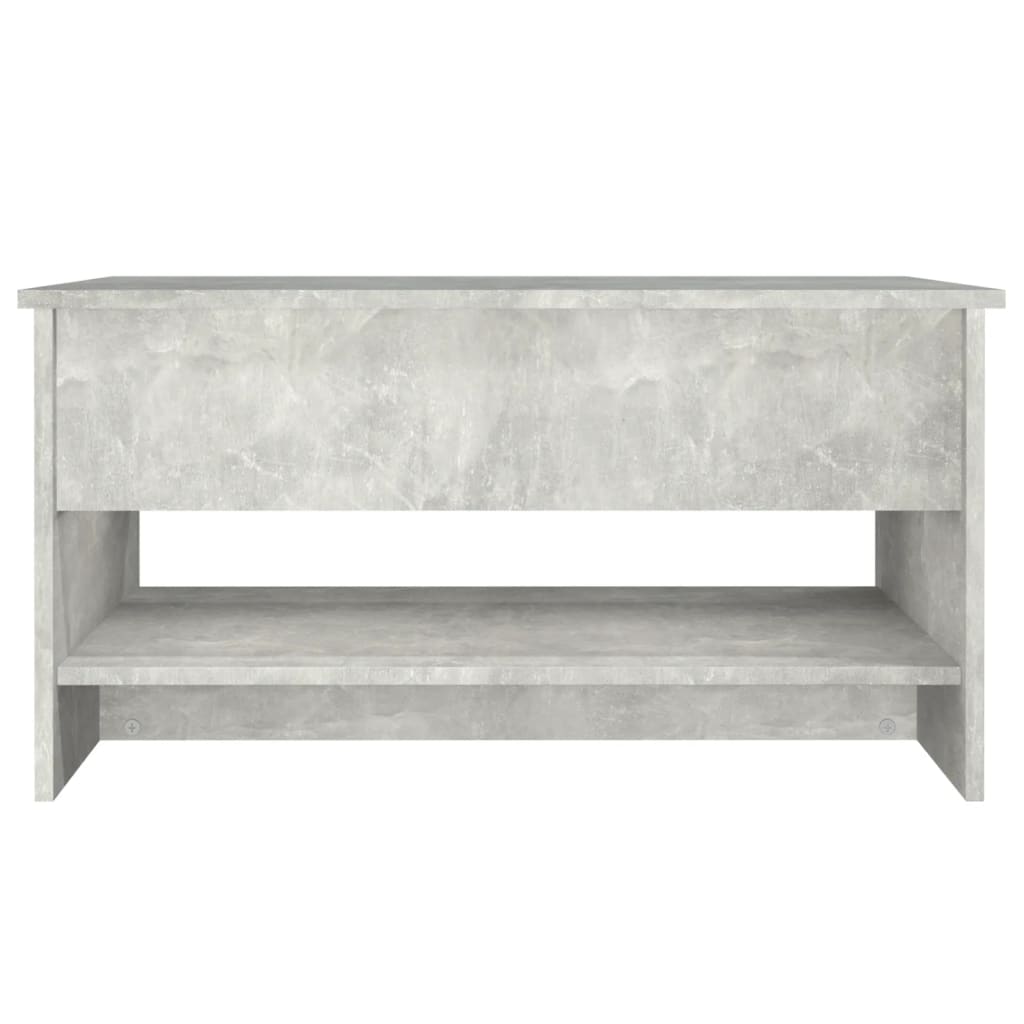 vidaXL Table basse Gris béton 80x50x40 cm Bois d'ingénierie