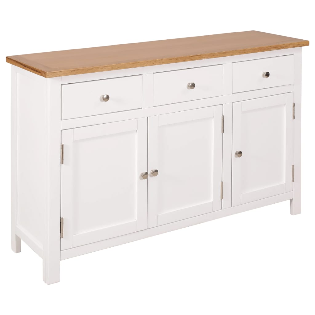 vidaXL Buffet 110x33,5x70 cm Bois de chêne massif