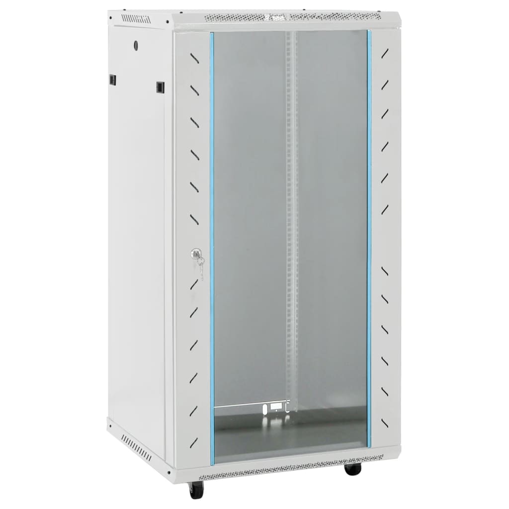 vidaXL Coffret de réseau 22U 19" IP20 gris 60x60x120 cm