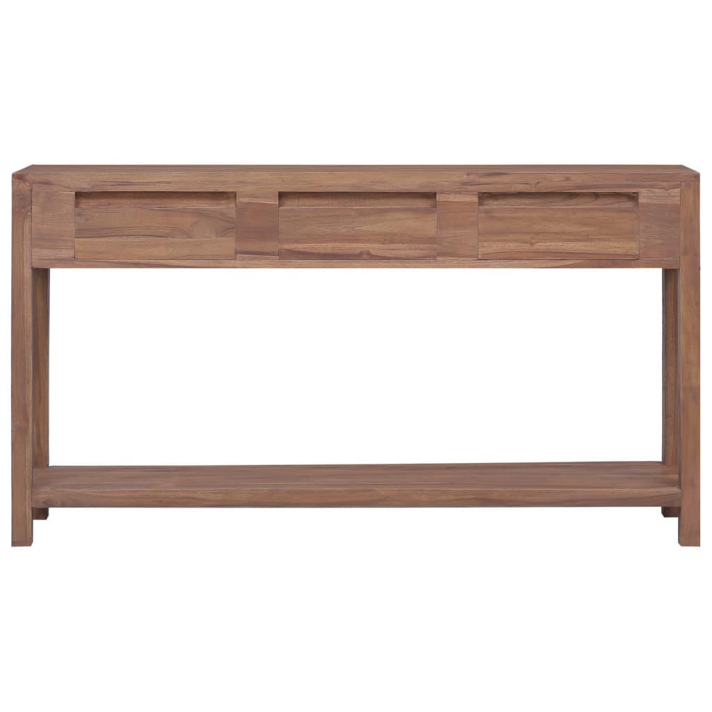 vidaXL Table console 145x30x80 cm Bois de teck solide