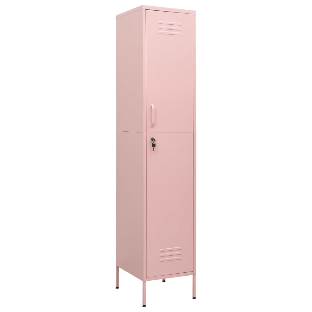 vidaXL Armoire à casiers Rose 35x46x180 cm Acier