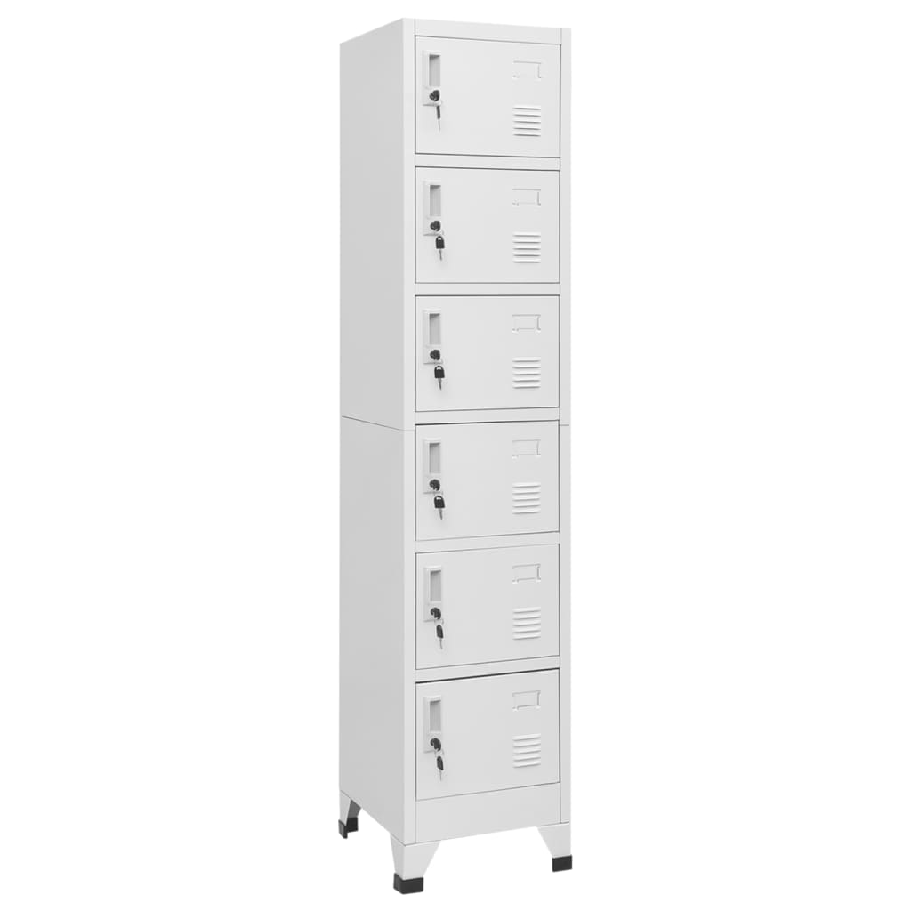 vidaXL Armoire à casiers Gris clair 38x40x180 cm Acier