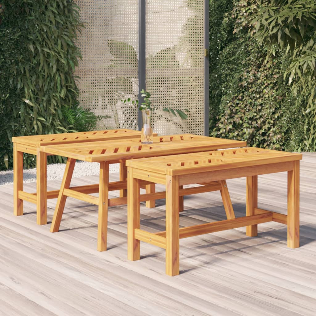 vidaXL Table basse 100x50x45 cm bois massif d'acacia