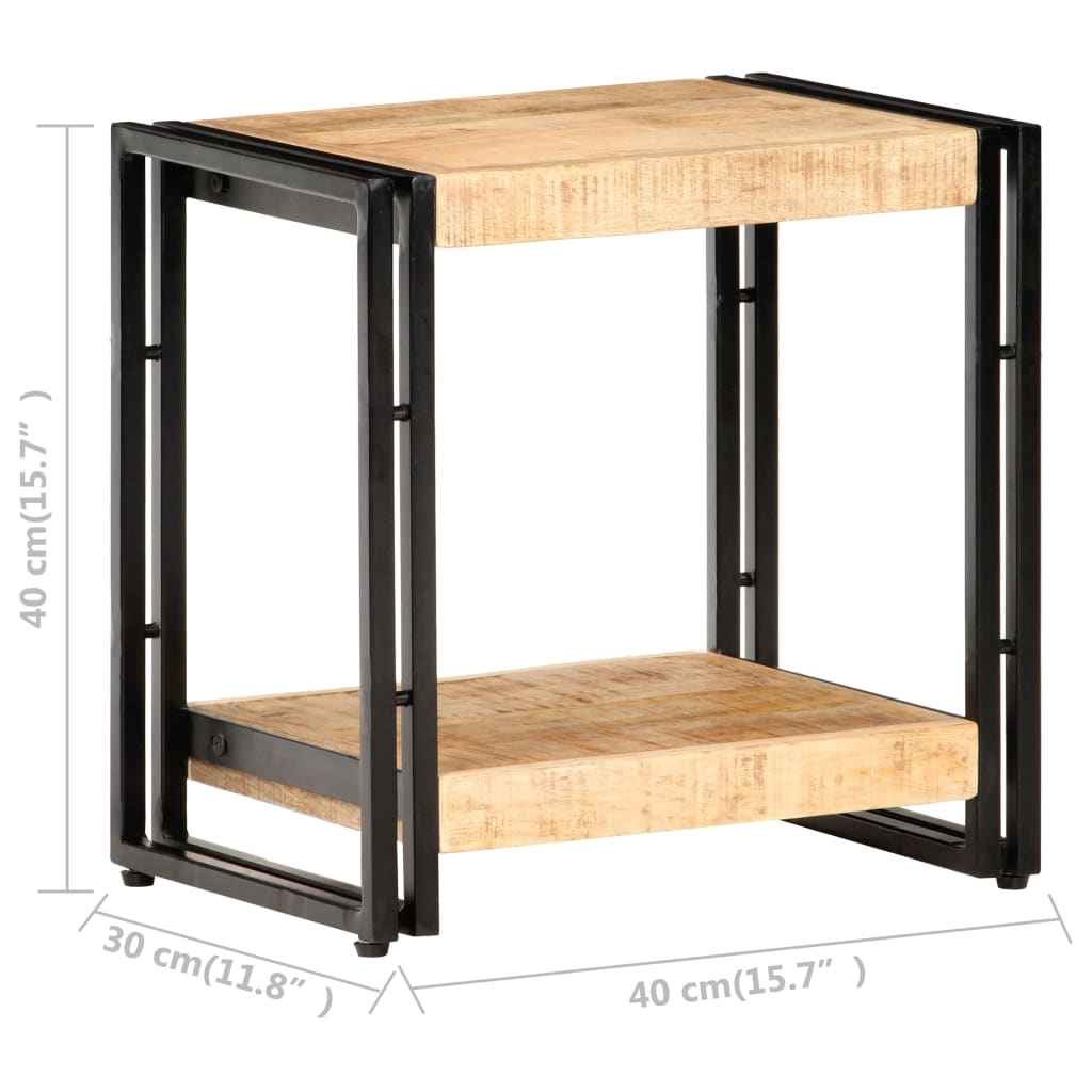 vidaXL Table d'appoint 40x30x40 cm Bois de manguier brut