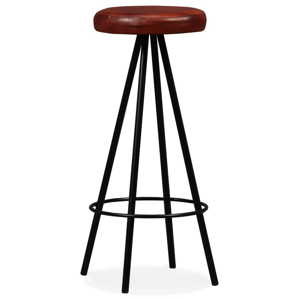 vidaXL Tabourets de bar lot de 2 cuir véritable