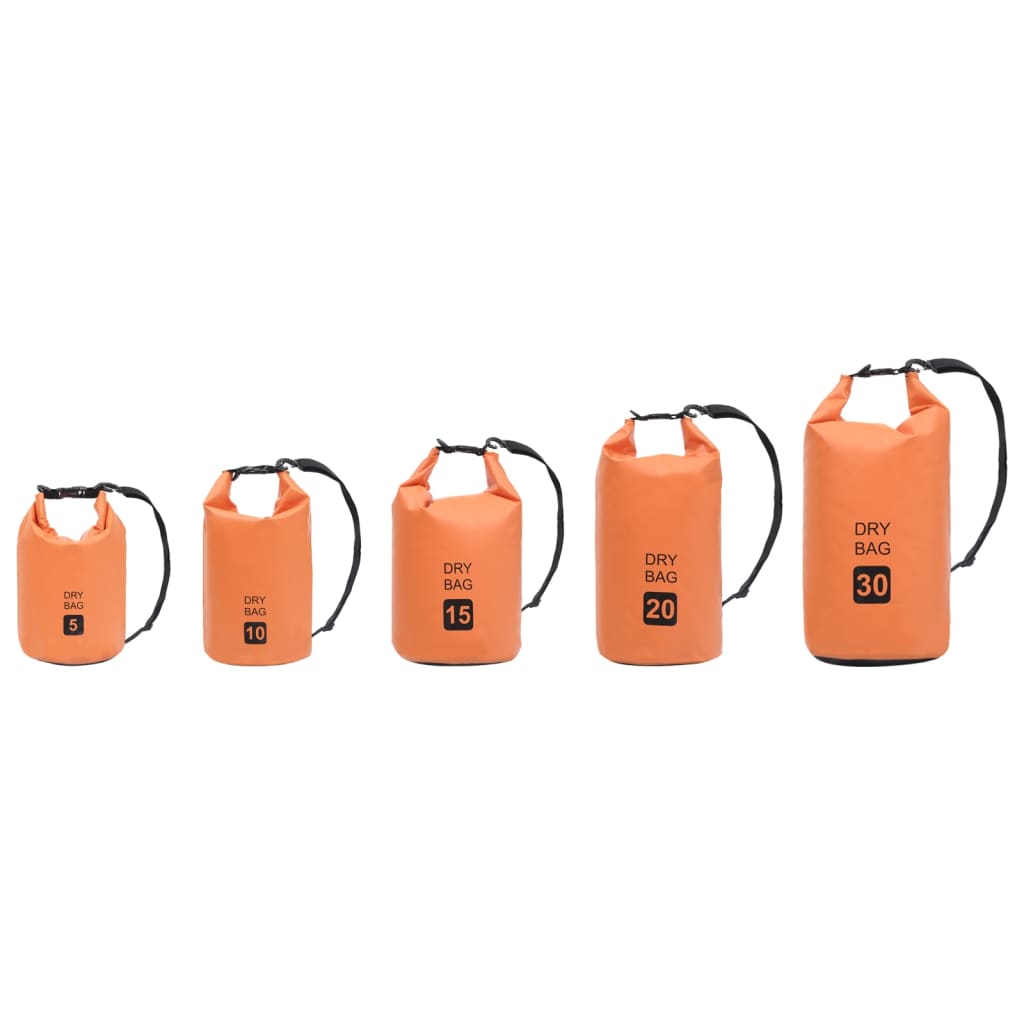 vidaXL Sac sec Orange 5 L PVC