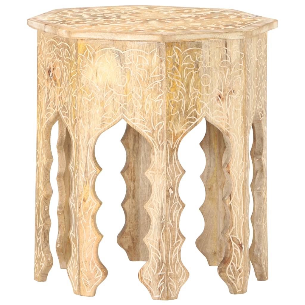 vidaXL Table d'appoint Ø48 cm Bois de manguier massif