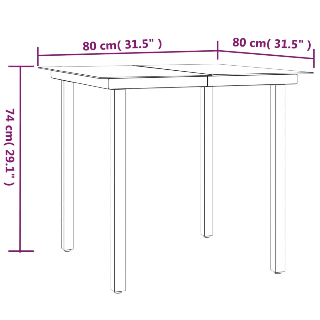 vidaXL Ensemble à manger de jardin 3 pcs coussins résine tressée acier