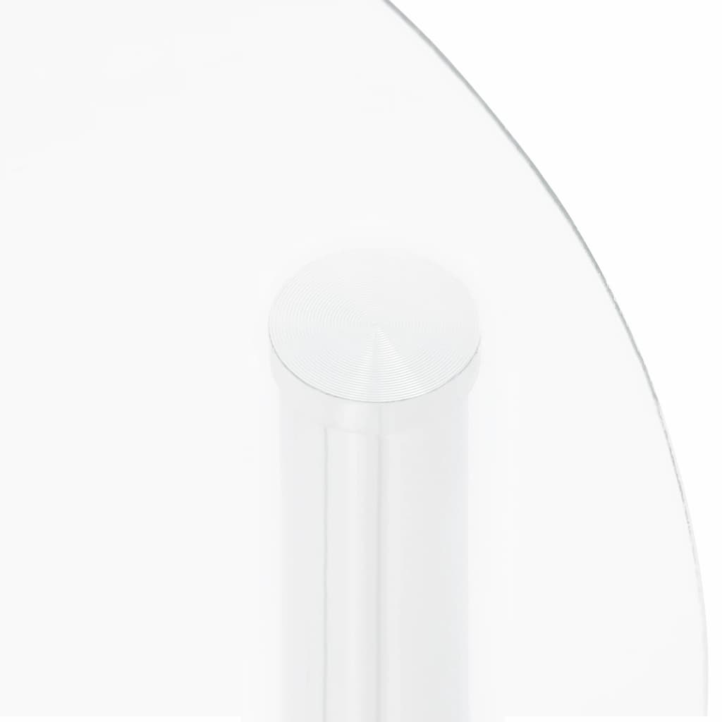 vidaXL Table d'appoint 2 niveaux Transparent 38 cm Verre trempé