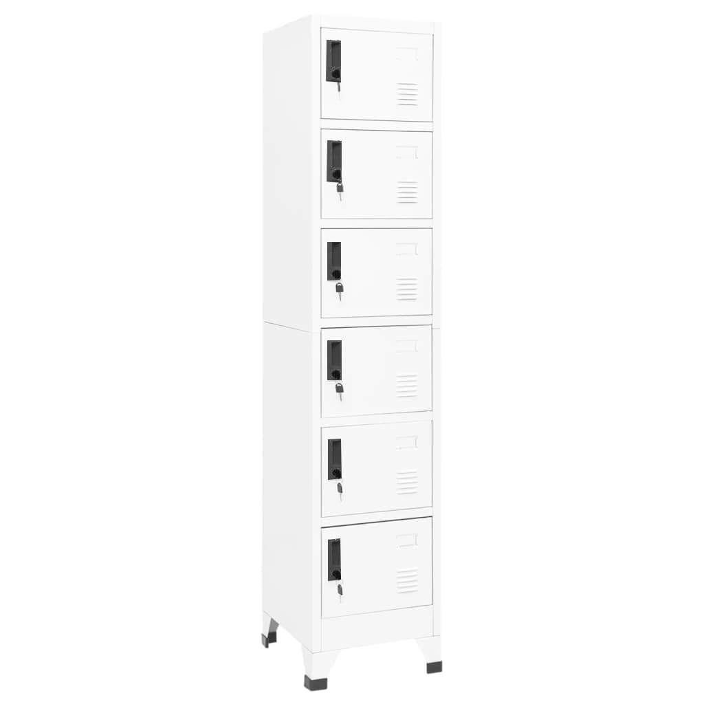 vidaXL Armoire à casiers Blanc 38x40x180 cm Acier