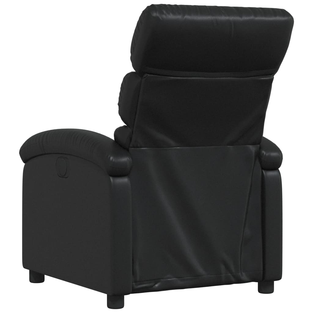 vidaXL Fauteuil inclinable Noir Similicuir