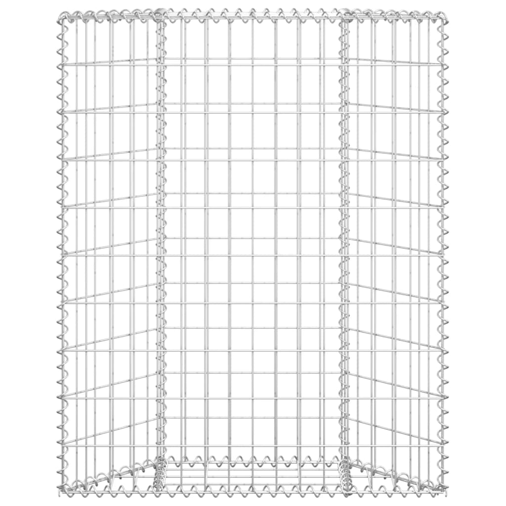 vidaXL Lit surélevé à gabion en trapèze Acier galvanisé 80x20x100 cm