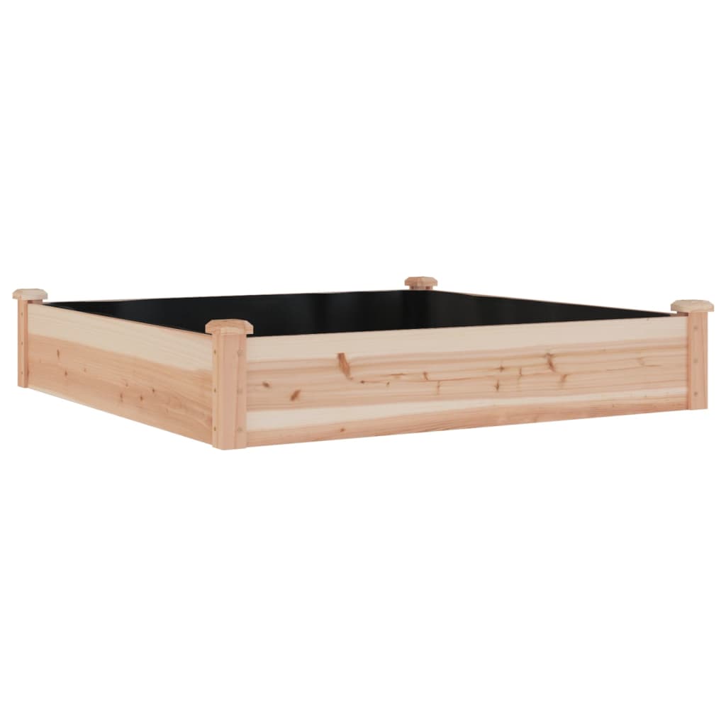 vidaXL Lit surélevé de jardin doublure 120x120x25 cm bois massif sapin