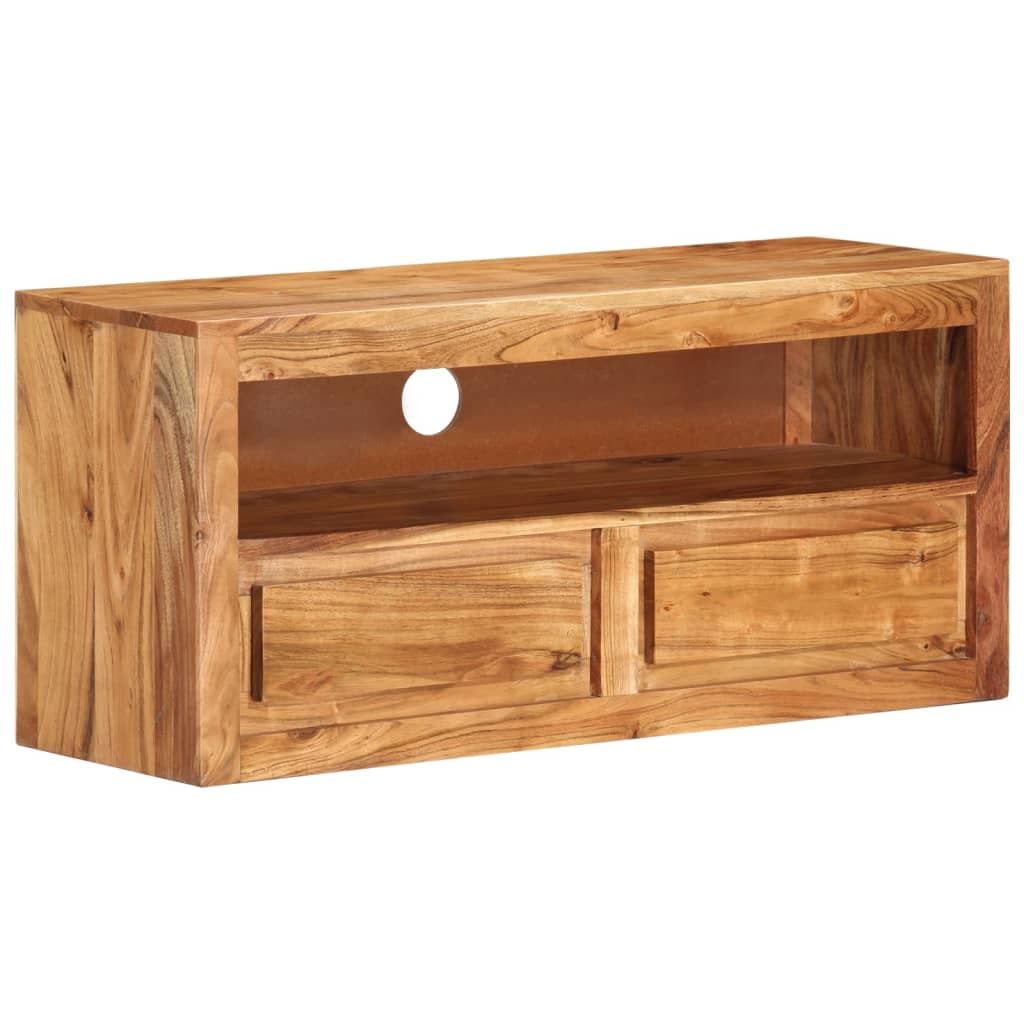 vidaXL Meuble TV 88x30x40 cm Bois d'acacia massif