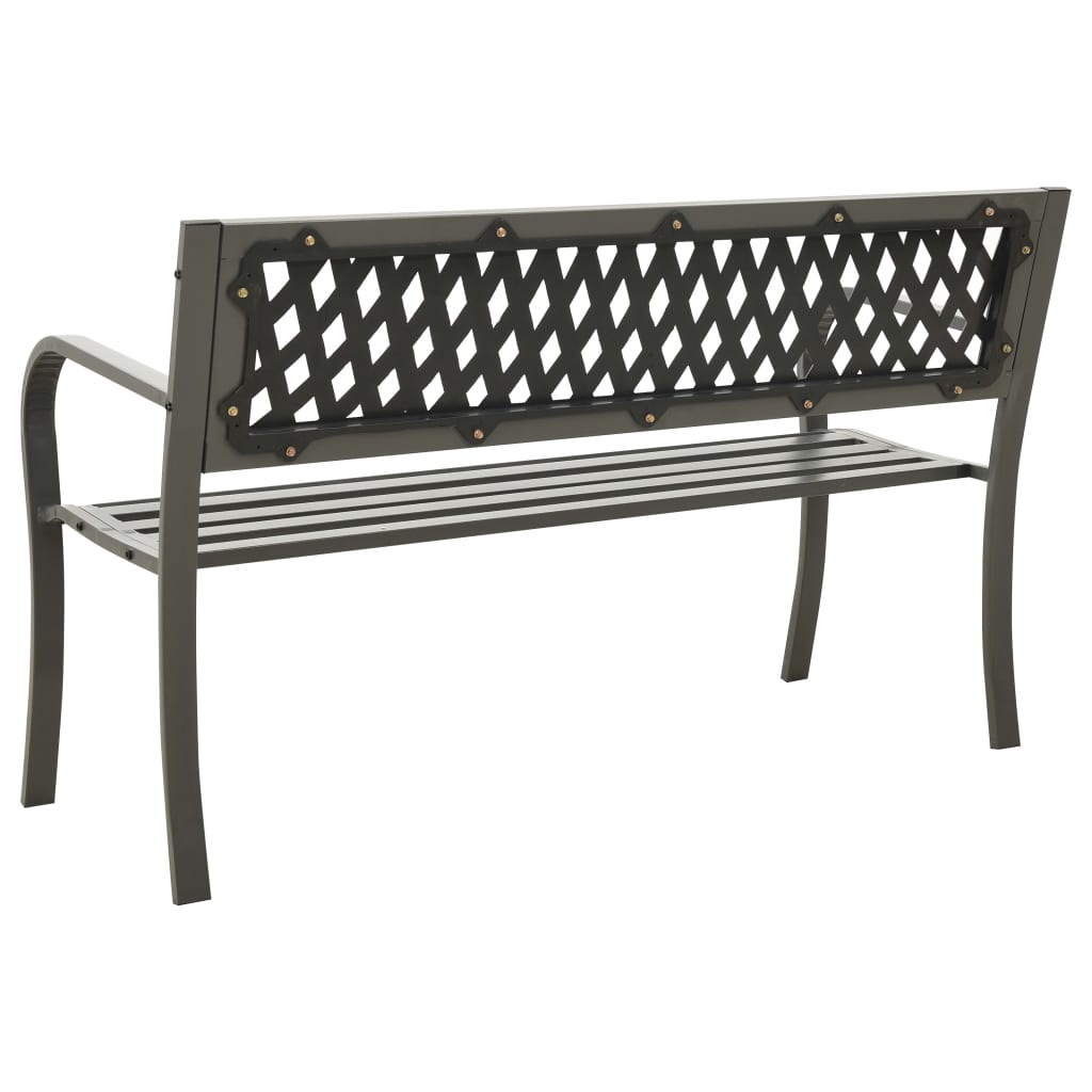 vidaXL Banc de jardin 125 cm acier gris