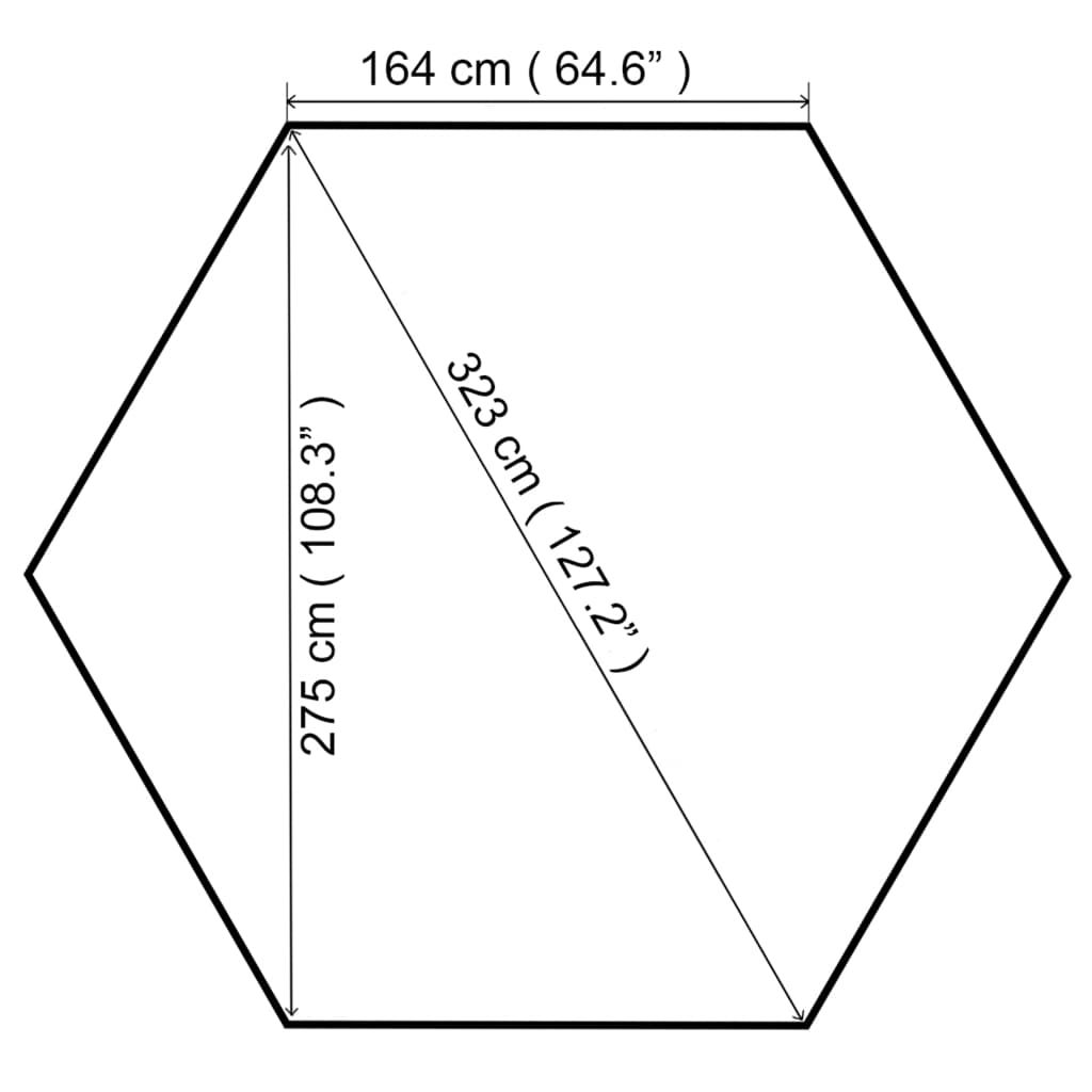 vidaXL Belvédère de jardin 323x275x265 cm Blanc 180 g/m²