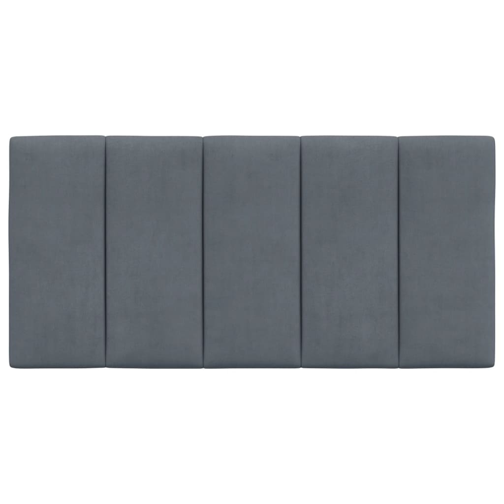 vidaXL Coussin de tête de lit gris foncé 100 cm velours