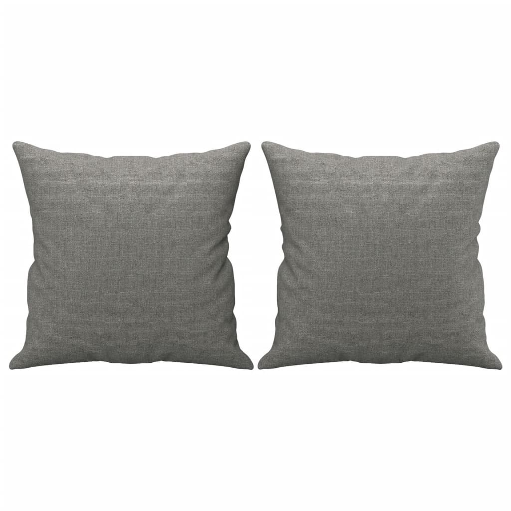 vidaXL Canapé 2 places et oreillers et coussins Gris foncé 120cm Tissu