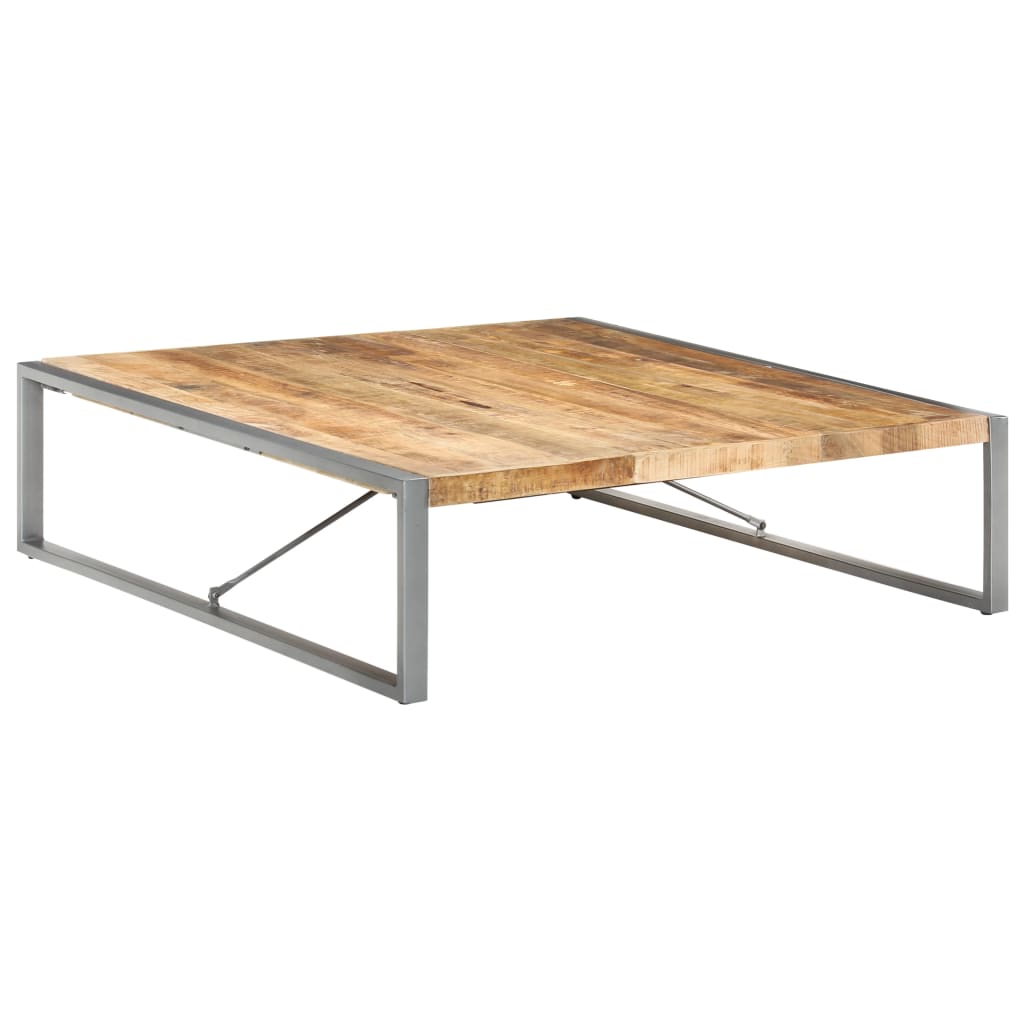 vidaXL Table basse 140x140x40 cm Bois de manguier brut