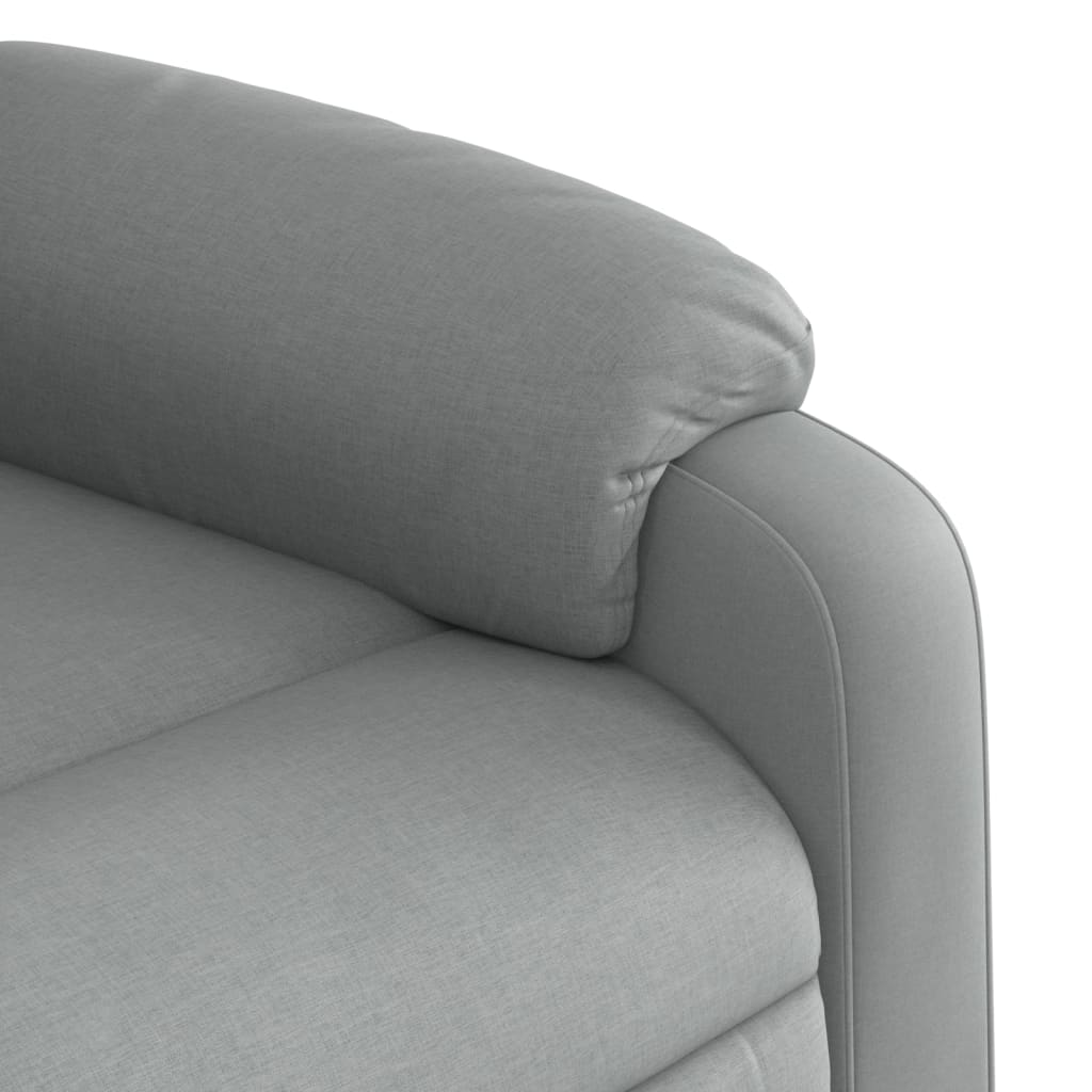 vidaXL Fauteuil inclinable électrique gris clair tissu