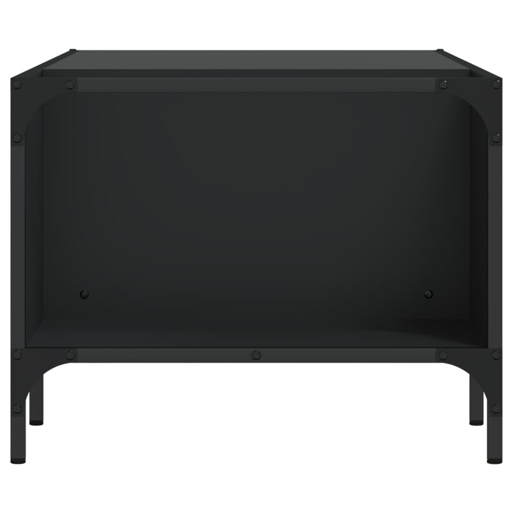 vidaXL Table basse avec support noir 100x51x40 cm bois d'ingénierie