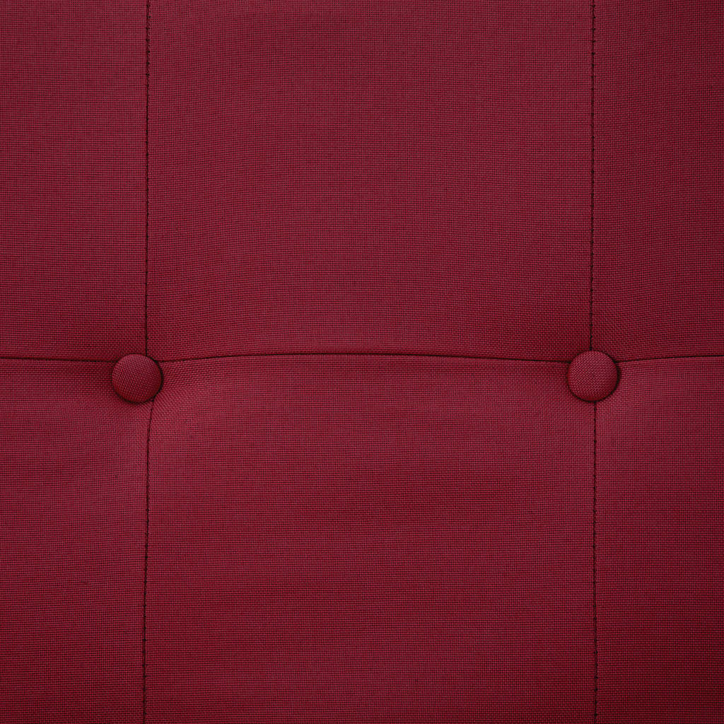 vidaXL Canapé-lit avec accoudoir rouge bordeaux tissu