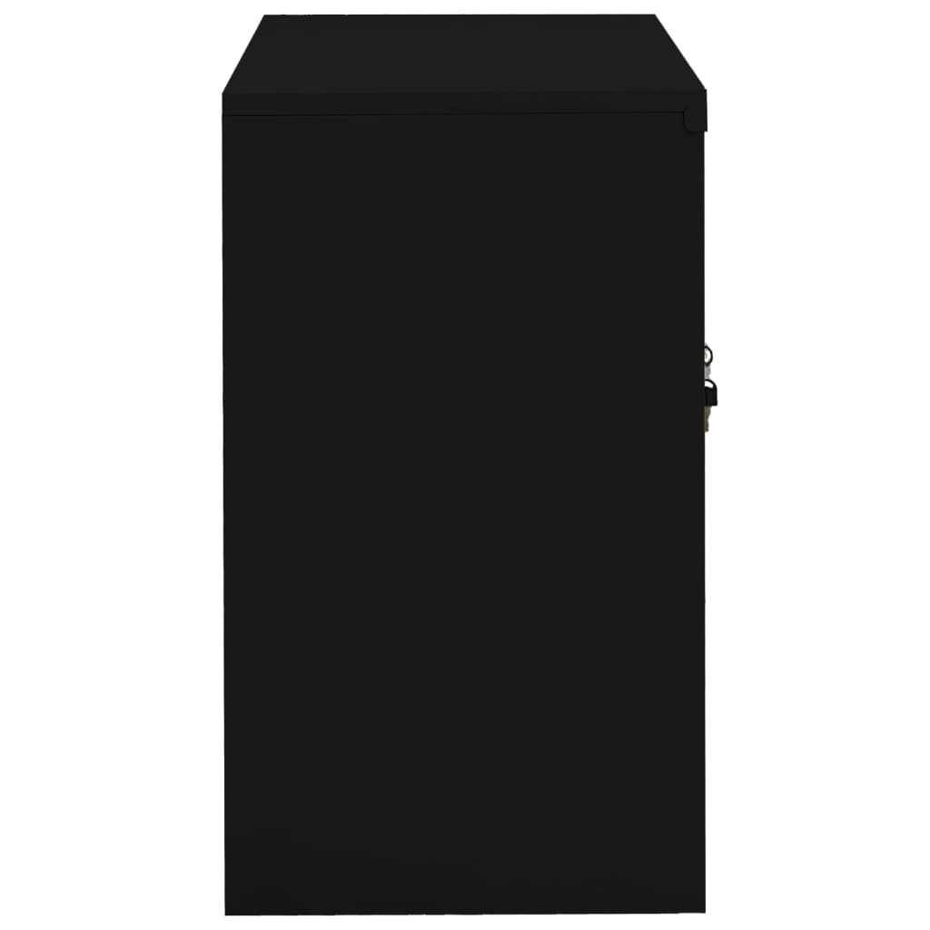 vidaXL Armoire de bureau Noir 90x40x70 cm Acier