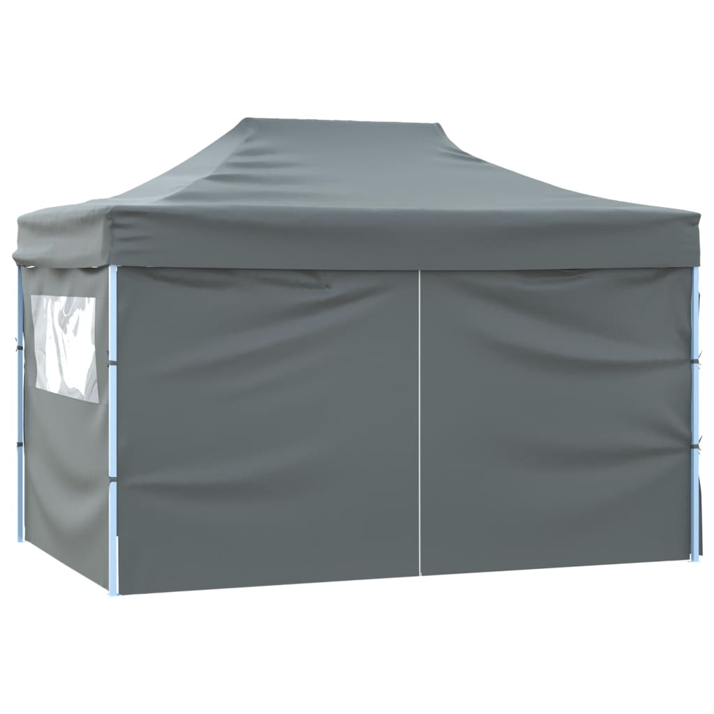 vidaXL Tente pliable avec 4 parois latérales 3 x 4,5 m Anthracite