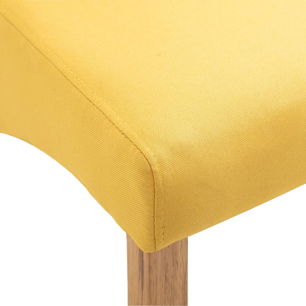 vidaXL Chaises à manger lot de 4 jaune tissu